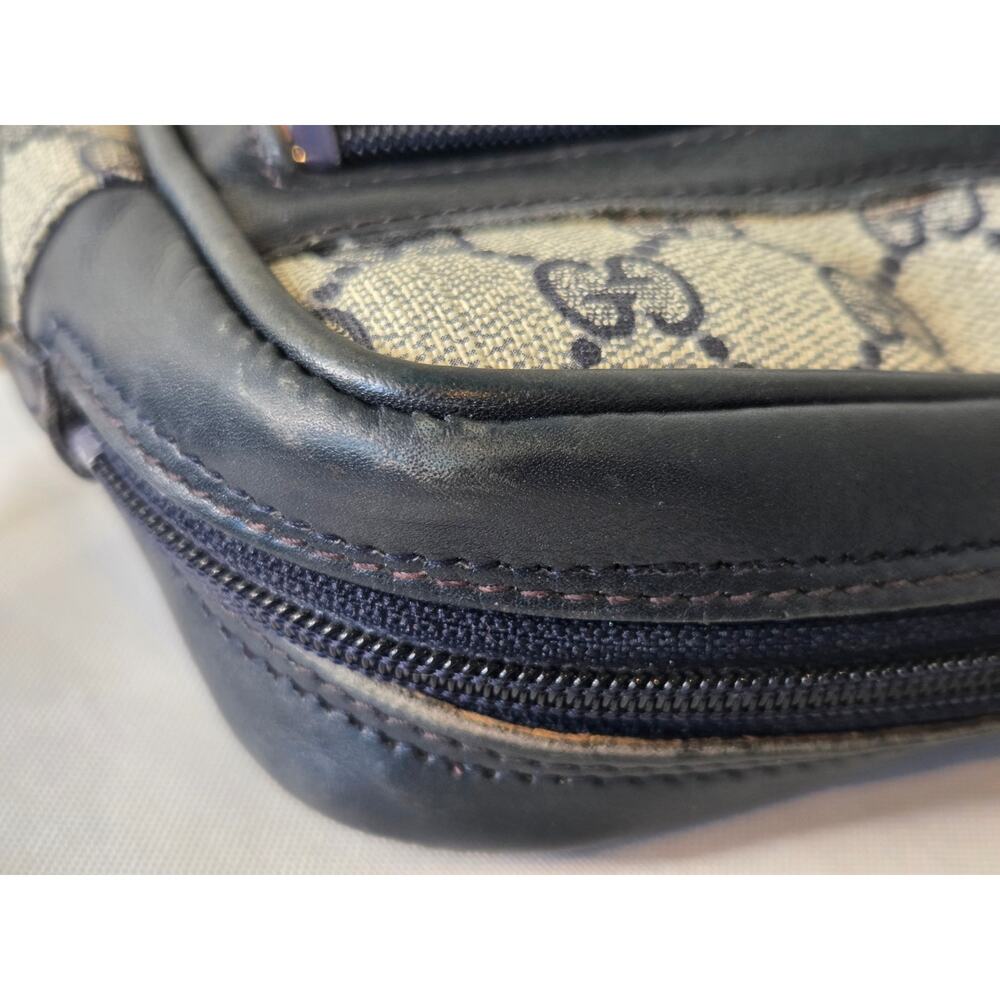 Gucci Vintage GG Supreme Crossbody Bag Navy Web Stripe Ophidia Bag Italy - Picture 12 of 15